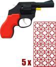 Pat Pat Mantar Tabancası 5 Paket Kapsül 720 Adet Mantar Kırmızı