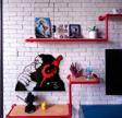 Bidoluraf Lazer Kesim Maymun Metal Duvar Tablo 75X55Cm-Kırmızı