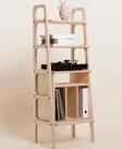 Woodesk Fiore Masif Ahşap Kitaplık Ve Raf Ünitesi, 140X50 Natural Renk