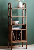 Woodesk Fiore Masif Ahşap Kitaplık Ve Raf Ünitesi, 140X50 Natural Renk