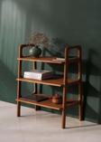 Woodesk Suono Masif Ahşap Kitaplık Ve Raf Sistemi, 90X75