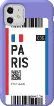 iPhone 11 Lila Renkli Silikon Telefon Kılıfı - Paris Bileti