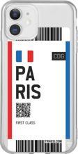 iPhone 11 Seffaf Telefon Kılıfı - Paris Bileti