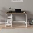 İnarch Dizayn Country Ergonomik Çalışma Masası, Modern Bilgisayar Masası - Beyaz/Antik Ceviz