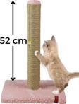 Pugalo 52 cm Lüx Tırmalama Tahtası Catnipli Jüt Tırmalama Pembe