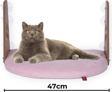 Pugalo Cam Yatağı Vantuzlu Kedi Cam Yatağı Vantuzlu Yatak Pembe