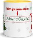 Yüksel Mutlu Yıllar Kişiye Özel Isim Yazılı Seramik Bardak ,Yeni Yıl Hediyesi ,Yılbaşı Hediyesi