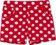 Kırmızı Polka-Dot Kız Çocuk Desenli Cepli Şort
