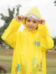 Çocuk Yağmurluğu Su Geçirmez Çanta Korumalı Çocuk Yağmurluk Kapşonlu Rüzgarlık