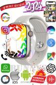 Apple iPhone 13 Pro Max Uyumlu Akıllı Saat Watch 9 Max+2024 45mm Kordon Hediyeli Amoled Ekran