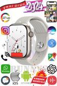 Samsung Galaxy A23 Uyumlu Akıllı Saat Watch 9 Max+2024 45mm Kordon Hediyeli Amoled Ekran