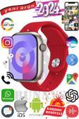 Xiaomi Mi 11 Uyumlu Akıllı Saat Watch 9 Max+2024 45mm Kordon Hediyeli Amoled Ekran