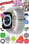 Apple iPhone 12 Pro Max Uyumlu Akıllı Saat ULTRA MAX 2024 Kordon Hediyeli Amoled Ekran