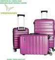 Vegmann Tartılı Scadel Violet 3 lü Valiz Seti