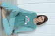 Fawn 5006 Peluş Welsoft Polar Kışlık Yumoş Kadın Pijama Takımı Uyuyan Kedili 