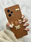 Xiaomi Redmi Note 12 Pro 5g Ayıcık Kiraz Kız Toy Story Şeker Desenli Kahverengi Toy Bear Kılıf