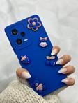 Xiaomi Redmi Note 12 Pro 5g Çiçek Kiraz Ayıcıklı Desenli Şirin Mavi Toy Bear Kılıf