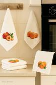 3 lü Meyve Baskılı %100 Pamuklu Mutfak Havlusu 30 x 50 Cm