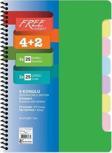Keskin A4 4+2x25=150Yp. Ayraçlı Free Subject Defter Yeşil