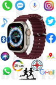 Samsung Galaxy A53 Uyumlu Akıllı Saat Konuşma Özellikli Watch 8 Ultra 49MM AMOLED EKRAN