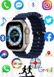 Samsung Galaxy S23 Ultra Uyumlu Akıllı Saat Watch 8 Ultra 49MM AMOLED EKRAN Konuşma Özellikli