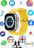 Samsung Galaxy S23 Ultra Uyumlu Akıllı Saat Watch 8 Ultra 49MM AMOLED EKRAN Konuşma Özellikli