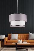 Eslight Stone Gümüş Şerit Açık Gri Sarkıt Pasta Avize