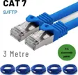 5 adet 3 Metre IRENIS CAT7 Kablo S/FTP Ethernet Network LAN Ağ Kablosu