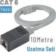 IRENIS 10 Metre CAT6 Kablo Uzatma Seti, Yassı Ethernet Kablo ve Ekleyici