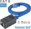 IRENIS 5 Metre CAT6 Kablo Uzatma Seti, Yassı Ethernet Kablo ve Ekleyici