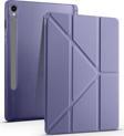 Samsung Galaxy Tab S10 Plus Kılıf Yatay ve Dikey Standlı Uyku Modlu Kalemlikli Trifold Arkası Silikon Kılıf 