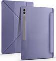 Samsung Galaxy Tab S10 Ultra Kılıf Yatay ve Dikey Standlı Uyku Modlu Kalemlikli Trifold Arkası Silikon Kılıf