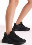 Tonny Black Unisex Siyah Rahat Kalıp Yüksek Taban Bağcıklı Spor Ayakkabı
