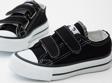 Tonny Black Çocuk Unisex Siyah Kauçuk Taban Keten Cırtlı Spor Ayakkabı