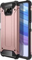 KZY İletişim Xiaomi Poco X3 Pro Kapak Çift Katmanlı Zırh Tank Kılıf - Rose Gold