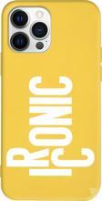 iPhone 15 Pro Max Uyumlu Sarı Renkli Silikon  Ironic Telefon Kılıfı
