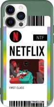 iPhone 15 Pro Uyumlu Yeşil Renkli Silikon Netflix Bileti  Telefon Kılıfı