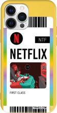 iPhone 15 Pro Uyumlu Sarı Renkli Silikon Netflix Bileti  Telefon Kılıfı