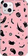 iPhone 15 Uyumlu Pembe Renkli  Cadılar Bayramı Halloween Black Telefon Kılıfı