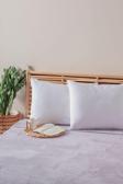 Mislina 2'Li Düz Beyaz Yastık Kılıfı Pamuk Polyester Kolay Ütülenir 50X70