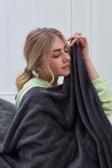 Mislina Deluxe Wellsoft Tv Battaniyesi - 4 Mevsim Peluş Polar Battaniye Antrasit 100X150 Cm
