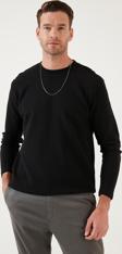 Buratti % 100 Pamuk Bisiklet Yaka Regular Fit Erkek Sweat 5905406 SİYAH