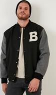 Buratti Regular Fit Kolej Yaka Bomber Erkek Mont 5711423 SİYAH