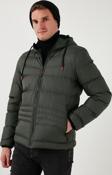 Buratti Kapüşonlu Cepli Slim Fit Şişme Erkek Mont 6490001 HAKİ