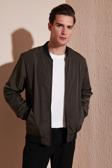 Buratti Slim Fit Fermuarlı Kolej Yaka Bomber İnce Erkek Mont 497TEKER HAKİ
