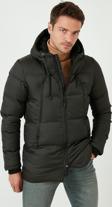 Buratti Kapüşonlu Suya ve Rüzgara Dayanıklı Soğuk Geçirmez Slim Fit Erkek Mont 5717101 HAKİ