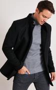 Buratti Slim Fit Pamuklu Kaşe Erkek Kaban 5841012 SİYAH