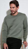 Buratti Pamuklu Regular Fit Bisiklet Yaka Erkek Sweat 59050121 HAKİ