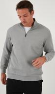 Buratti Pamuklu Regular Fit Yarım Fermuarlı Dik Yaka Erkek Sweat 5905716 GRİ