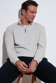 Buratti Pamuklu Regular Fit Yarım Fermuarlı Dik Yaka Erkek Sweat 5905716 TAŞ